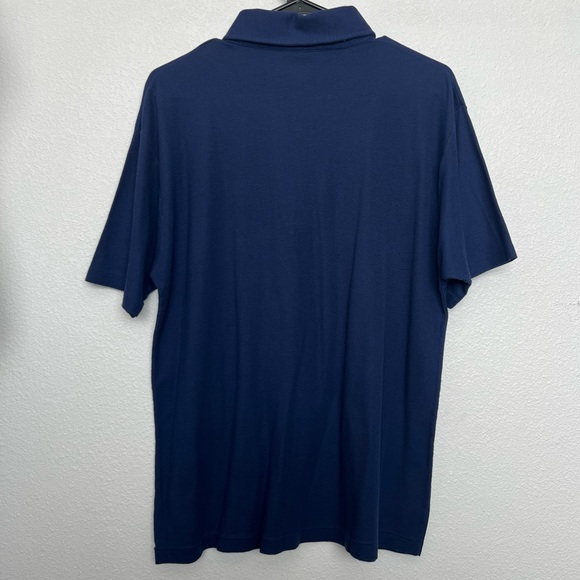 Vintage 70s 80s Men's Chevrolet Sales Department Dagger Collar Polo Tee Blue XL - Picture 8 of 8